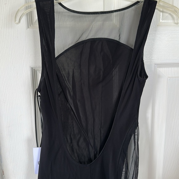 NWT DEITY New York Open Back Sheer Mesh Side Panel Dress 0